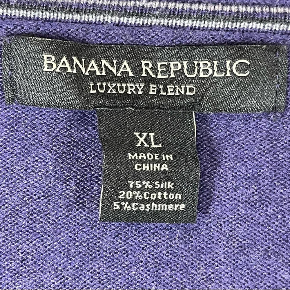 Banana Republic Luxury Blend Purple V-Neck Sweater SZ:XL